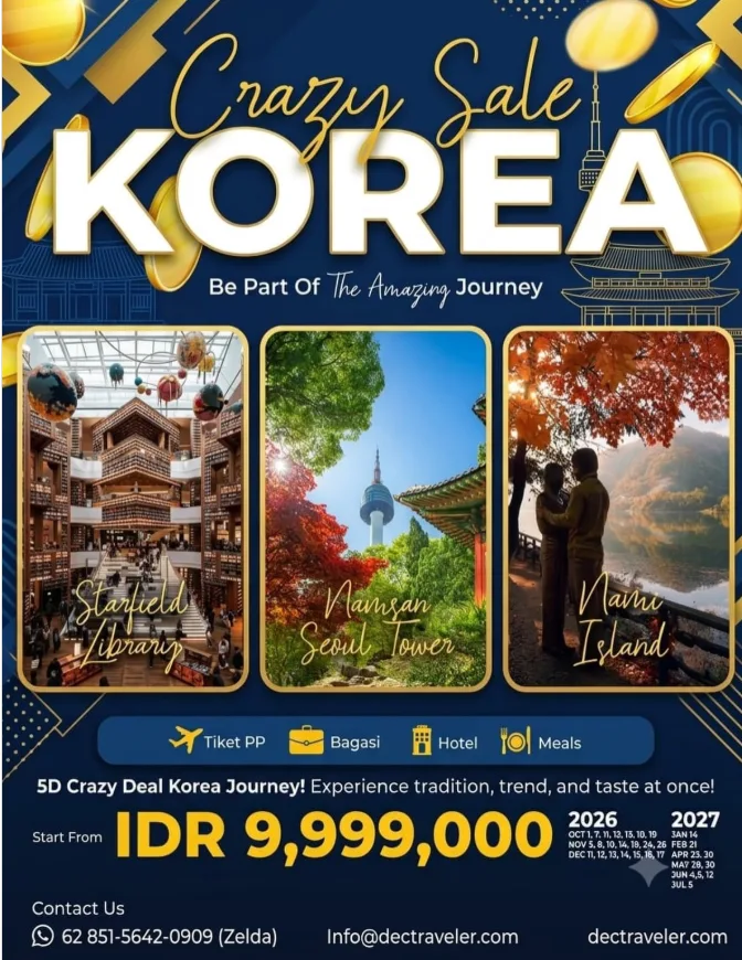5D 4N BOMBASTIC SALE KOREA: SEOUL + NAMI ISLAND